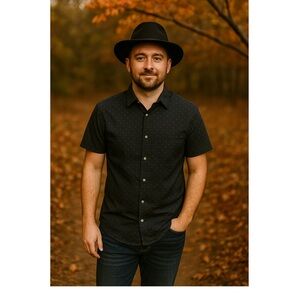 Target Men's Dark Casual Button-Down Shirt